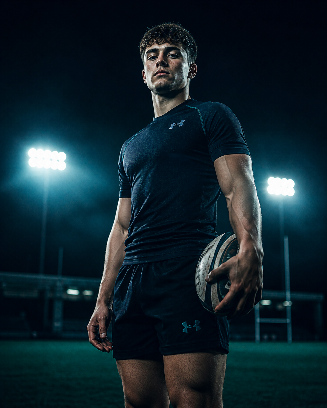 Rugby player on the pitch